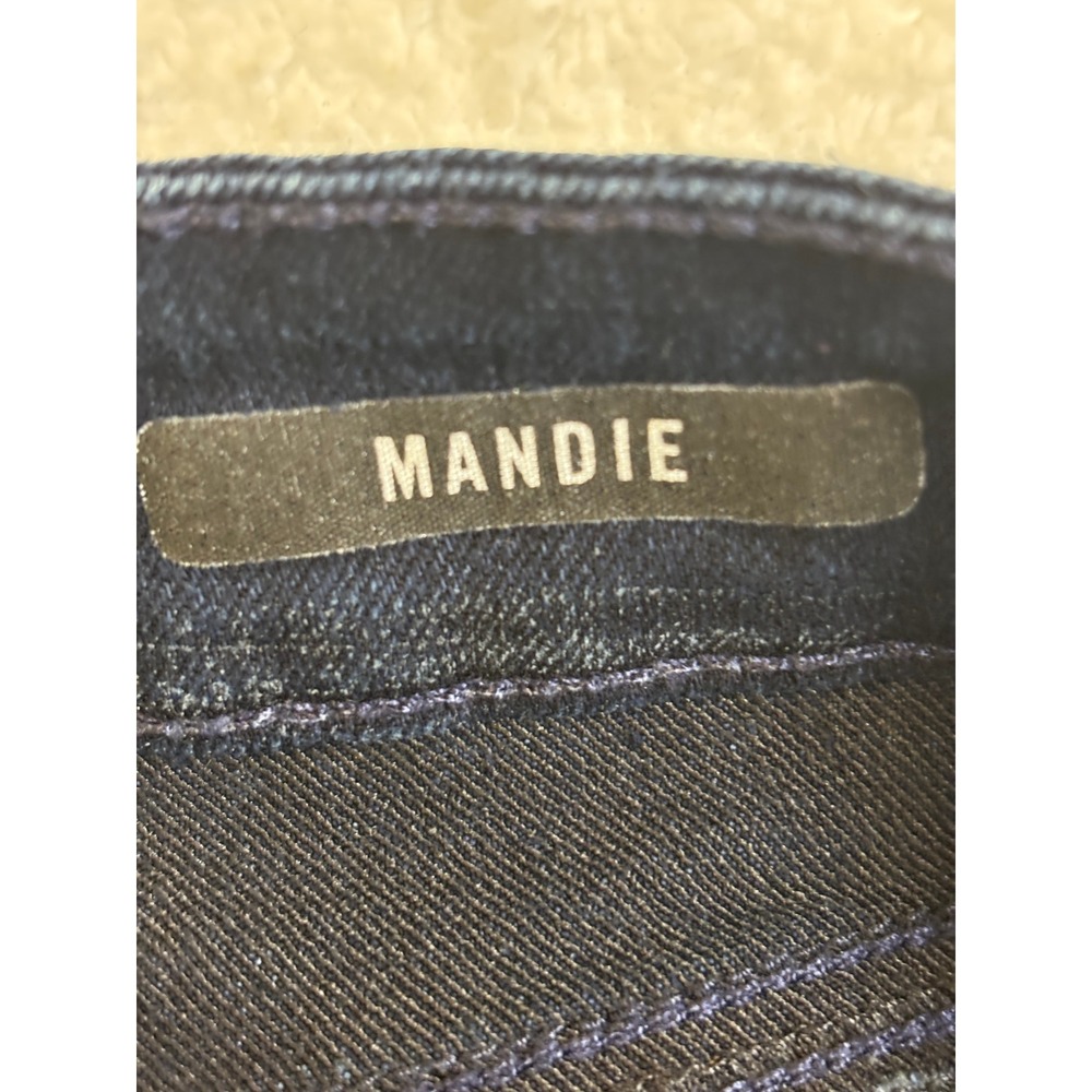 Bandolino Mandie Dark Wash Straight Leg Jeans Womens 12PS Petite Blue Denim - Picture 4 of 7